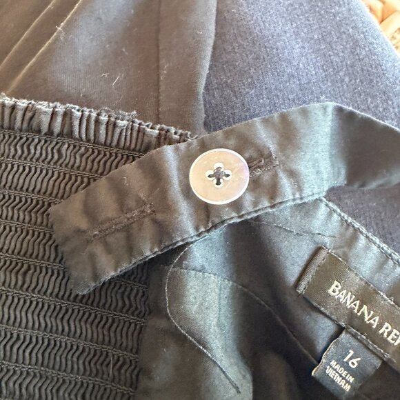 Banana Republic women's Poplin Tiered Maxi sundress 16 black square neck - Picture 10 of 14